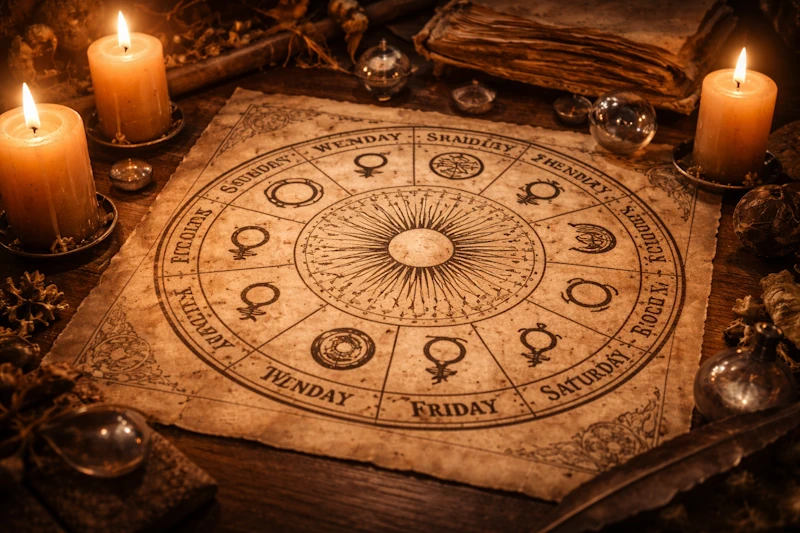 Planetary days and their influence on black magic rituals